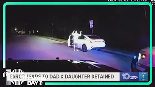 Father, daughter detained after a deputy's typo made their vehicle appear as stolen