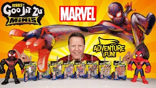 8 Marvel Heroes of Goo Jit Zu Minis Venom, Spider-Man and Miles Morales Adventure Fun Toy review!