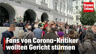 Fans von Corona-Kritiker wollten Gericht stürmen | krone.tv NEWS