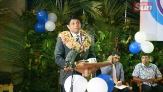 Minister for Economy, Aiyaz Sayed-Khaiyum at the Fiji Ports Terminal Limited Bonus Payment