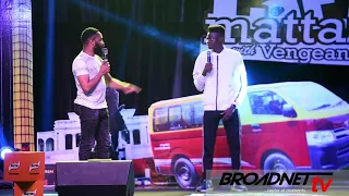 MC REMOTE AND WOLI AROLE COMEDY EXCHANGE WORD ON STAGE LAFF MATAZZ