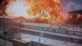 Massive explosion sends fireball, debris into air