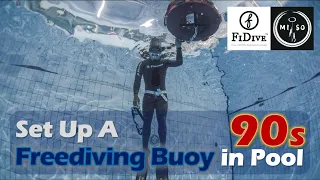 【Pool Diving 101】How To Set Up A Freediving Buoy With A Suction Handle in Pool?