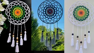 Crochet Mandala | Make Your Own Dreamcatcher #diy #crochetdoily #mandala  #crochetworldcreations
