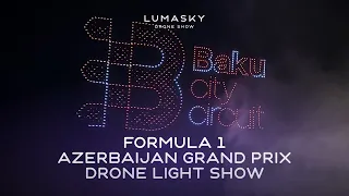 Formula 1 Azerbaijan Grand Prix Drone Light Show at Baku City Circuit