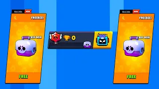 Opening FREE BIG BOX on 0 TROPHY ACCOUNT - Brawl Stars