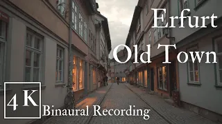 【4K】Wandering around Erfurt Old Town【Binaural】｜Erfurt, Thüringen, Germany