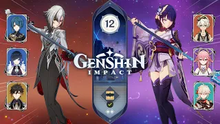 C0 Arlecchino & C0 Raiden Shogun | Genshin Impact 4.6 Spiral Abyss Floor 12