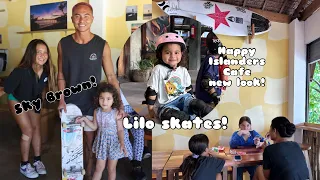 Another day in our new Happy Islanders Cafe + Lilo starts skating in the bowl!