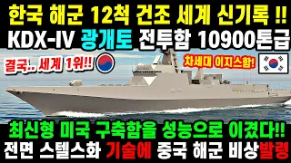 KDX 광개토 전투함 11000톤급 12척 해군 스텔스함 한국군사력!