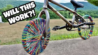 Rubber Band Bike Tires! Can I Ride IT?!