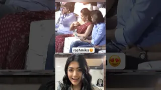 rashmika mandanna reacts 😍#rashmikamandanna #song #reaction