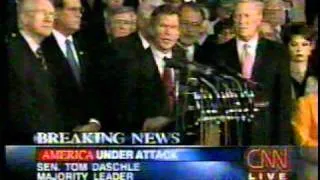 9/11 News Coverage:  7:45 PM: Congress Sings "God Bless America"