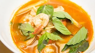 The Easiest Thai Tom Yum Goong Hot and Sour Soup Recipe 泰國酸辣湯