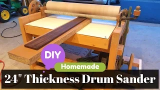 ❌ DIY Homemade 24" Thickness Drum Sander - Build and parts detail Overview
