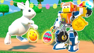 Robot rescues the BUNNY! | RoboFuse | Super Robot Transformer Cartoons for Kids