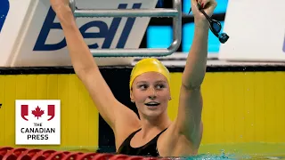 Canadian swimmer McIntosh sets world record