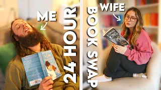 Swapping Books With My Wife for 24 HOURS | Reading Vlog