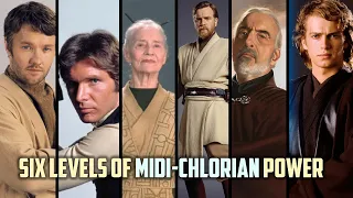 The Six Levels of Midichlorians Density