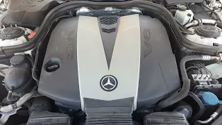 Mercedes-Benz W212 E350CDI OM642 231hp warm start engine sound