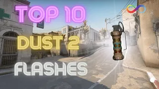 CSGO: TOP 10 FLASHES FOR T SIDE ON DUST 2 [2023]