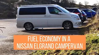 Fuel economy in a Nissan Elgrand campervan