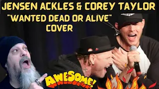 Metal Dude*Musician (REACTION) Jensen Ackles & Corey Taylor -COVER-Wanted Dead or Alive -Vegas 2018