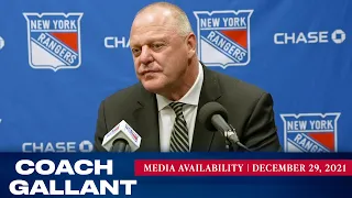 New York Rangers: Coach Gallant Postgame Media Availability | Dec. 29, 2021