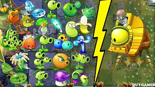 Plants vs zombies 2: All FREE Plants Level 1 Power-Up Vs Zomboss Battle