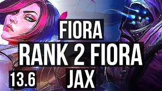 FIORA vs JAX (TOP) | Rank 2 Fiora, 7 solo kills, 300+ games, Rank 25 | TR Challenger | 13.6