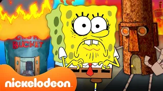 SpongeBob | Bikini Bottom HANCUR selama 20 Menit Langsung 💥  | Nickelodeon Bahasa