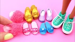 6 DIY Барби Обувь, сандалии и сапоги