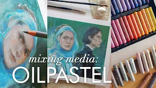 draw with me 🖍️ oil pastel techniques & a DUNE movie scene (100 Scenes Art Challenge)
