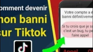 Comment être débanni de live sur tik tok