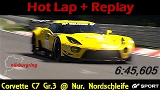 GT Sport Beta l Hot Lap + Replay l Corvette C7 Gr.3 @ Nurburgring Nordschleife (6:45,605)