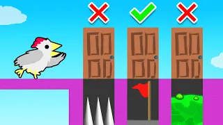 Only 1% Players Can Pick The RIGHT DOOR! (Ultimate Chicken Horse)