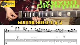 SWEET HOME ALABAMA Guitar Solos 1 & 2 Lynyrd Skynyrd TABS - GUITAR LESSON TUTORIAL COVER with TAB