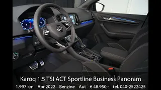 Skoda Karoq 1.5 TSI ACT Sportline Business  Panorama dak Trekhaak Digitale Cockpit zeer compleet Nie