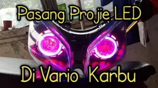 Cara Pasang Lampu Projie Di Motor Vario Karbu ll GGC