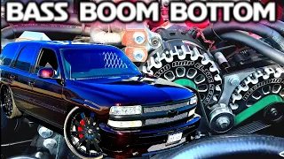 BASS BOOM BOTTOM - The Tahoe STILL delivers! 4 18's 30,000 watt sound system