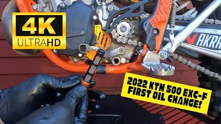 Ölwechsel KTM EXC-F 500 Six Days 2022 / first oil change