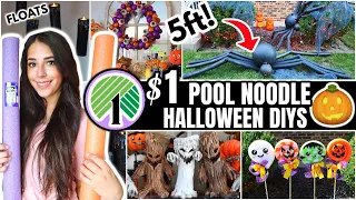 $1 POOL NOODLE HALLOWEEN HACKS (DOLLAR TREE DIYS for OUTDOOR & INDOOR use that will impress)