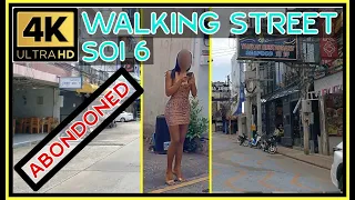 Thailand Pattaya Soi 6 and Walking Street totally abondoned during lockdown 31 July 2021 4K Ultra HD