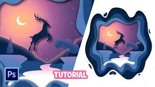 Tutorial Paper Cut Design - Photoshop Illustration