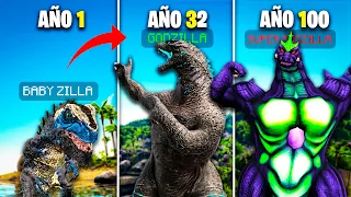 ¡SOBREVIVÍ 100 AÑOS siendo GODZILLA en ARK Survival Evolved!