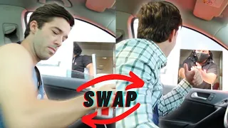 TWIN SWAP AT THE DRIVE THRU PRANK!