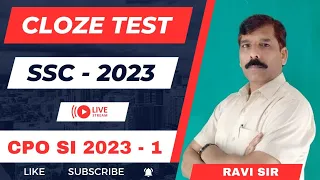 English Max is live now // Cloze Test SSC CPO SI 2023 All Sets