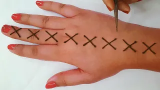 Easy XX Alphabet Karwa chauth Stylish Mehndi Design|Mehandi design for Front hand|आसान मेंहदी डिजाइन