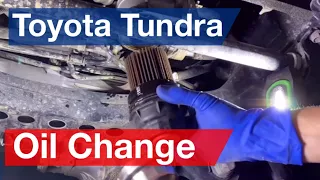 How to change the oil on a Toyota Tundra + best filter wrench.