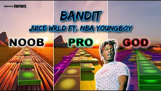 Juice WRLD - Bandit ft. NBA Youngboy - Noob vs Pro vs God (Fortnite Music Blocks) With Map Code!